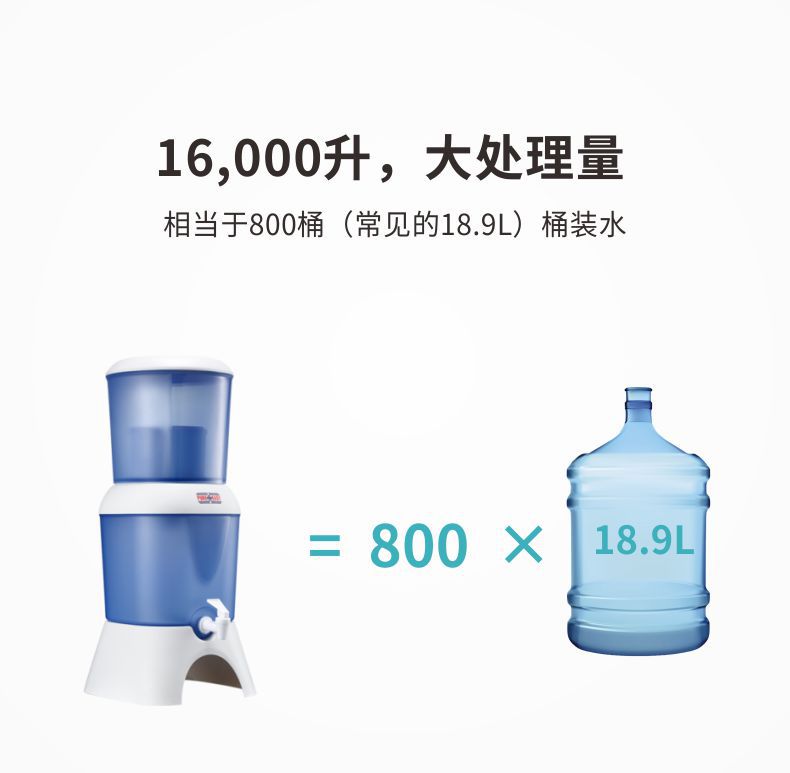 凈易家用廚房重力凈水器可處理5000升水